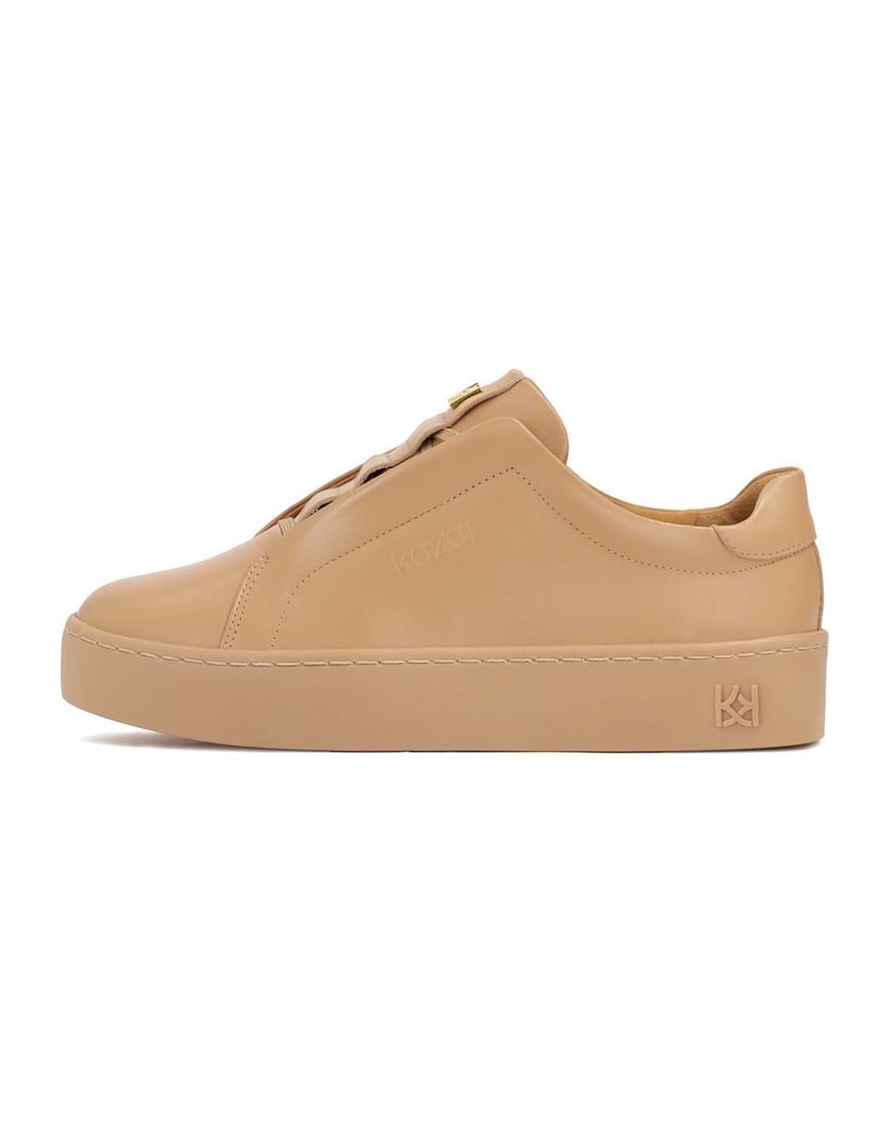 Kazar-Beigefarbene-Turnschuhe-mit-dicker-Sohle-beige