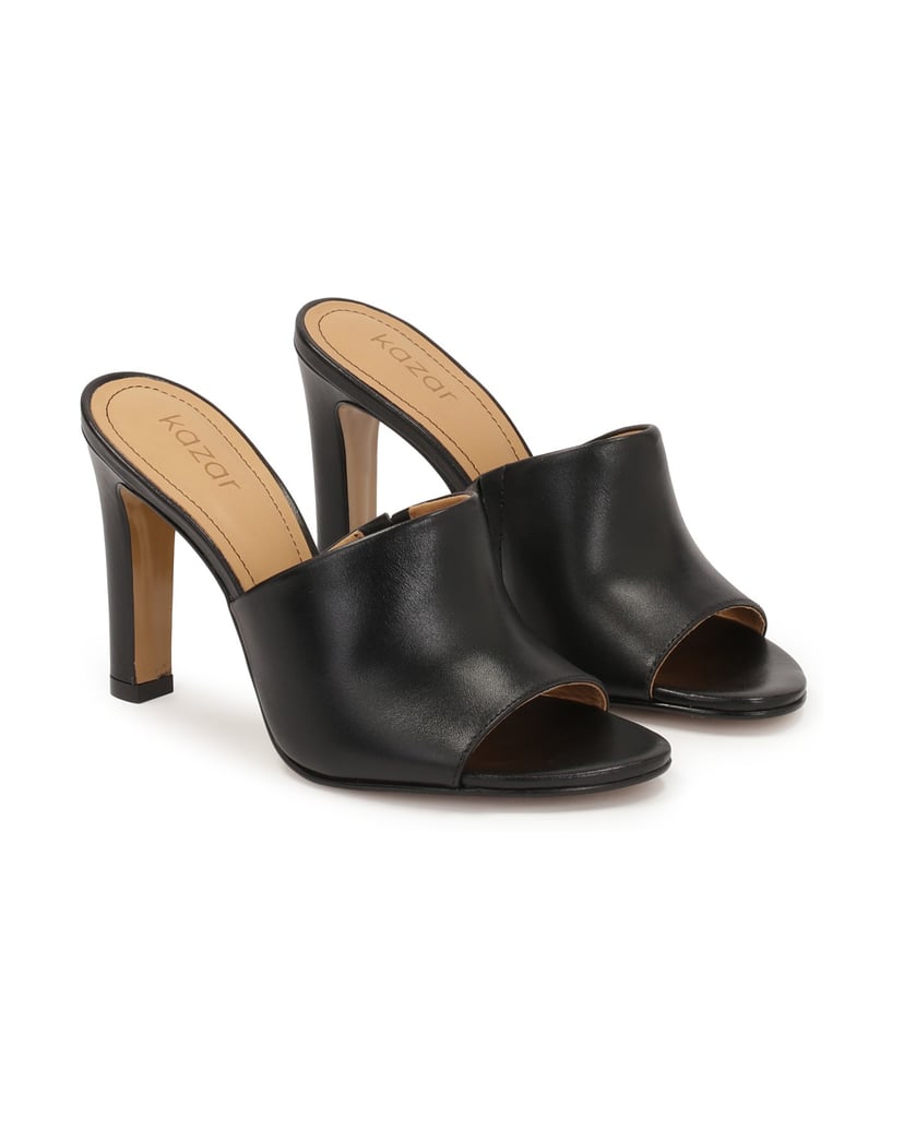 Kazar-Schwarze-Pantoletten-mit-Absatz-und-breitem-Riemen-schwarz