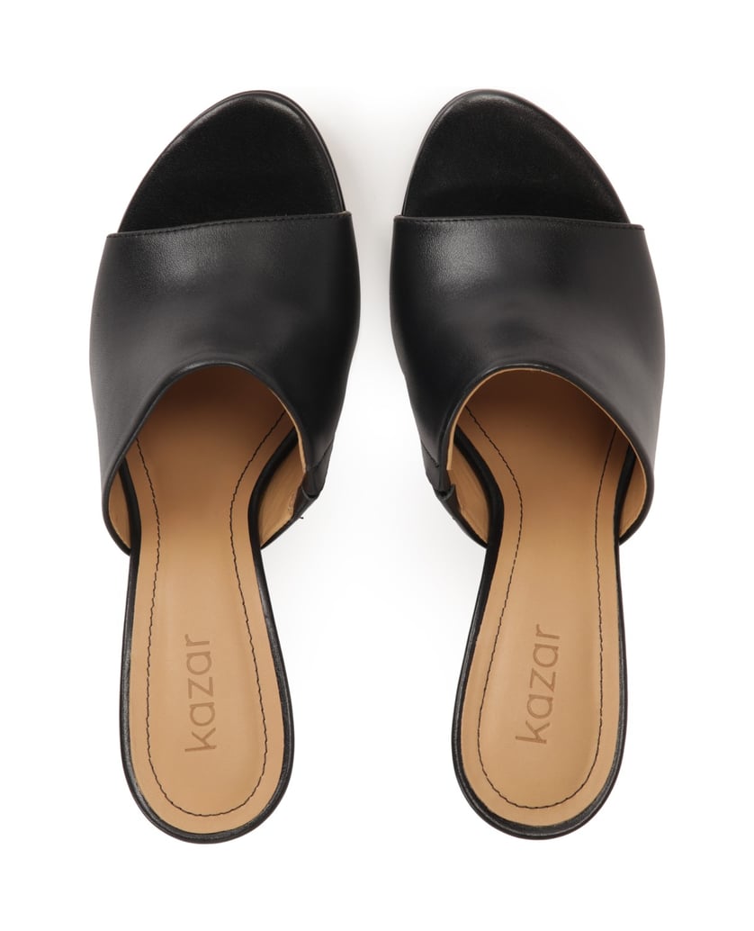 Kazar-Schwarze-Pantoletten-mit-Absatz-und-breitem-Riemen-schwarz