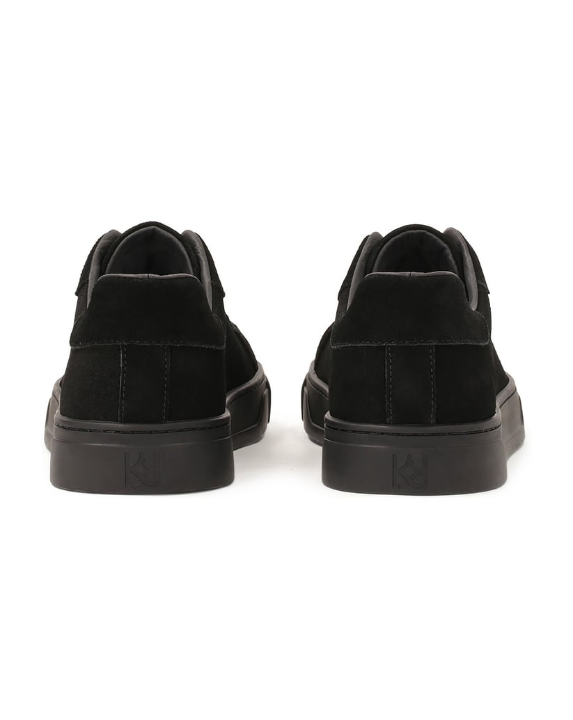 Kazar-Schwarze-Wildleder-Sneakers-zum-Schnüren-schwarz