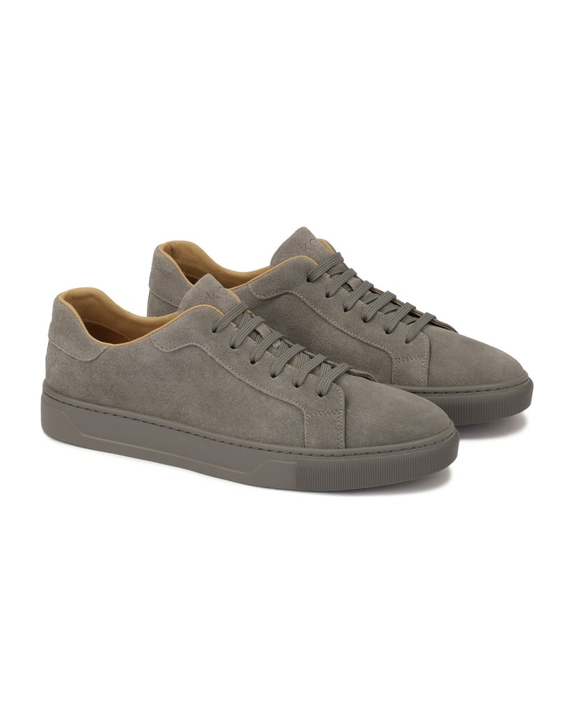 Kazar-Graue-Wildleder-Sneakers-zum-Schnüren-grau