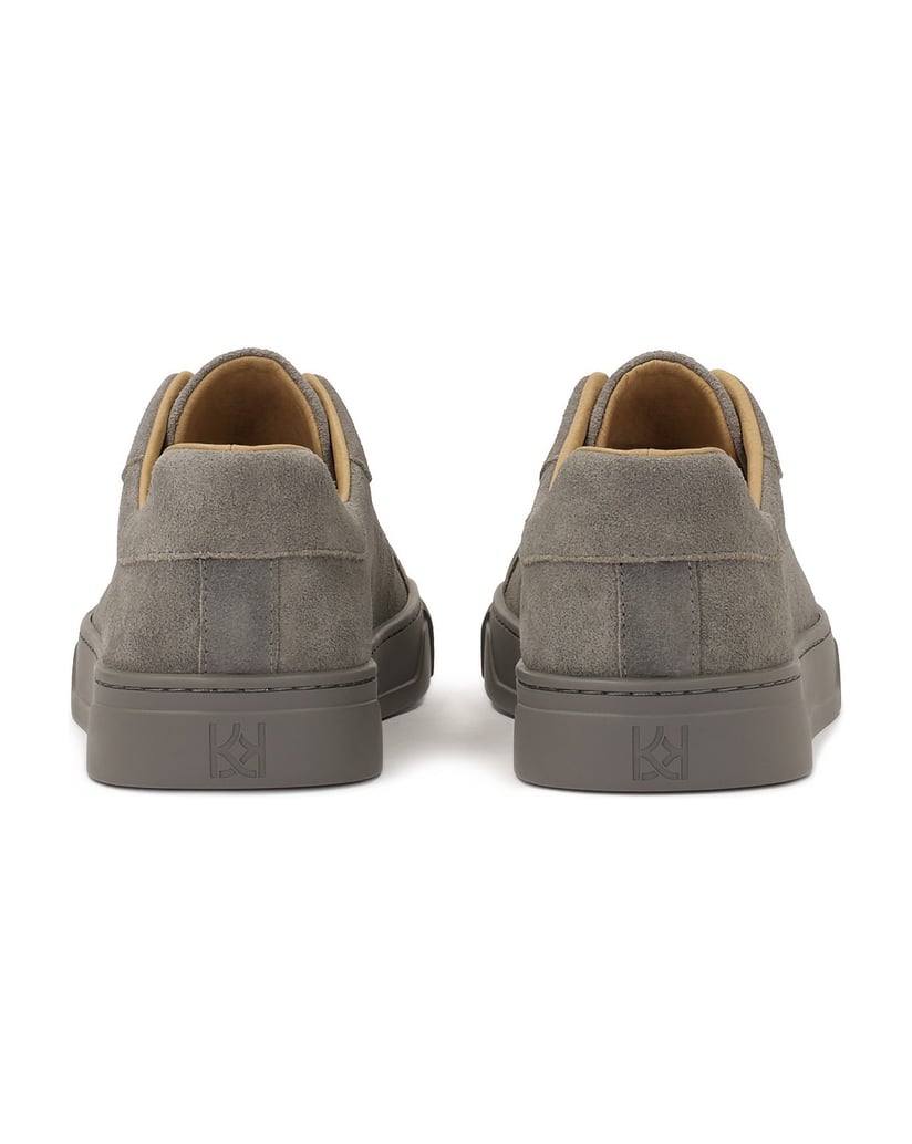 Kazar-Graue-Wildleder-Sneakers-zum-Schnüren-grau