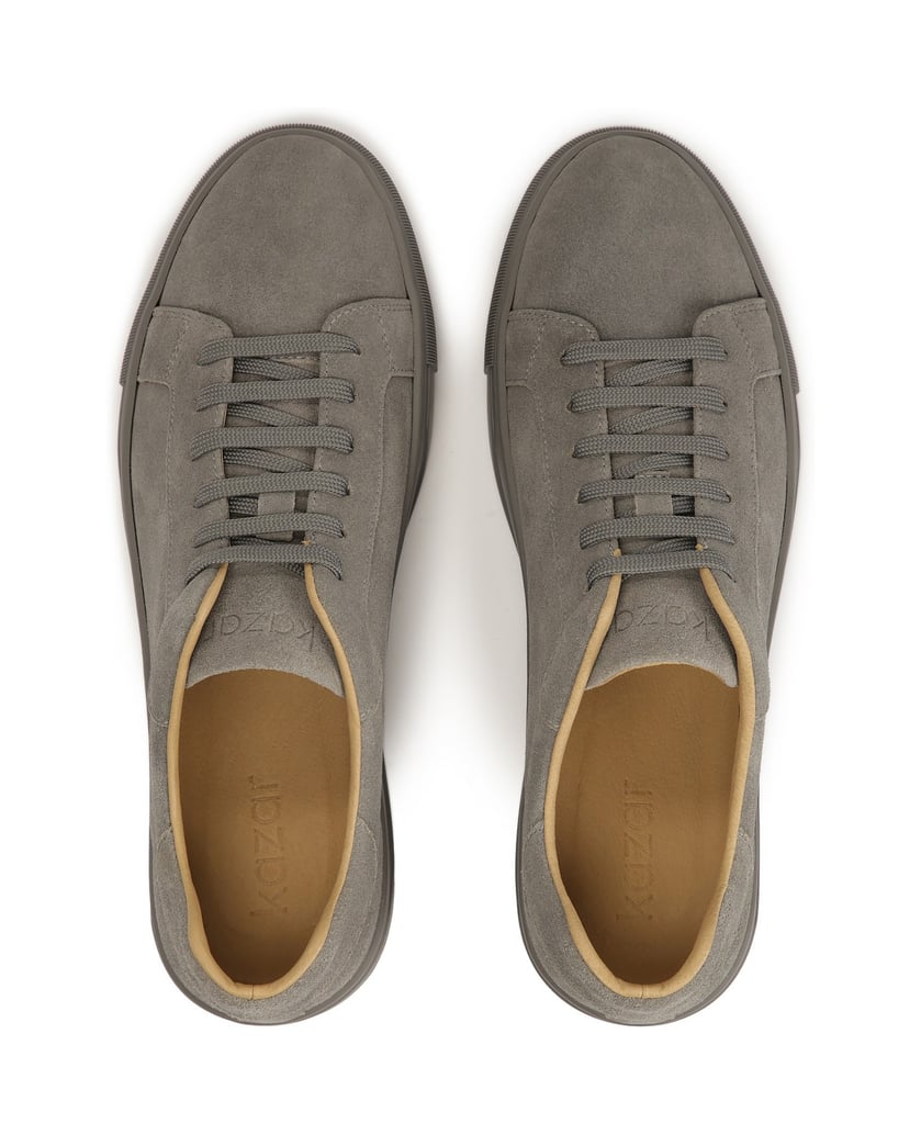 Kazar-Graue-Wildleder-Sneakers-zum-Schnüren-grau