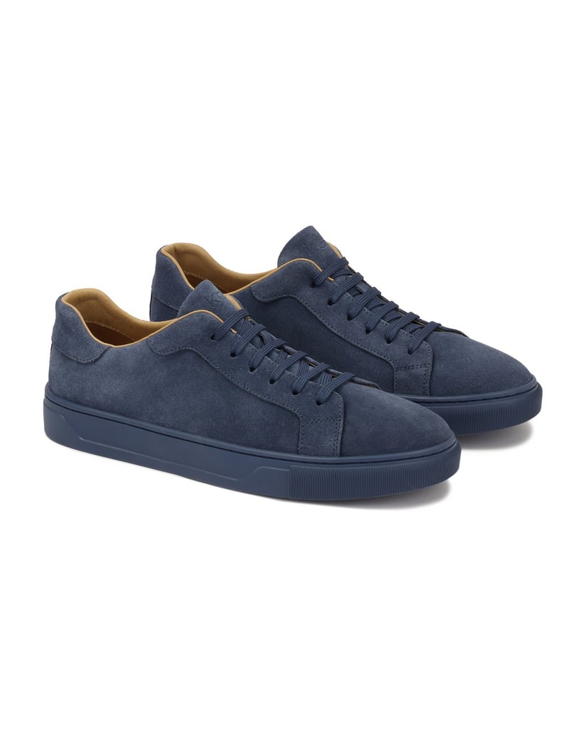 Kazar-Herren-Turnschuhe-aus-blauem-Wildleder-blau
