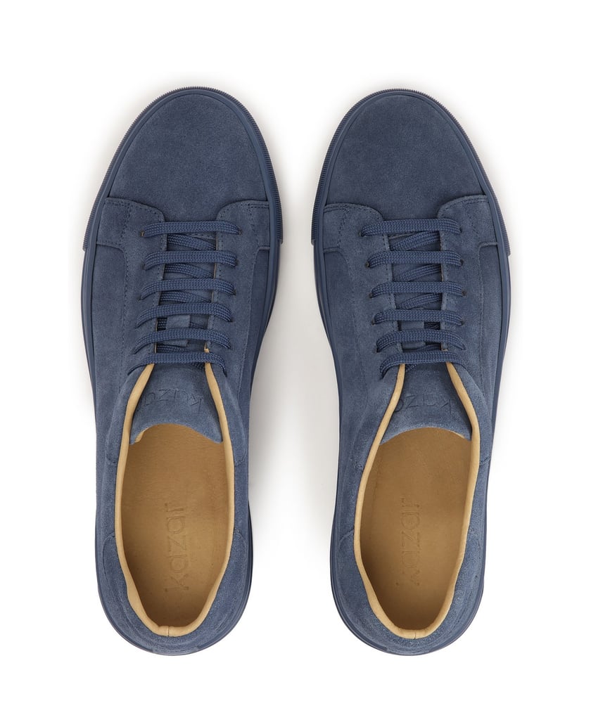 Kazar-Herren-Turnschuhe-aus-blauem-Wildleder-blau