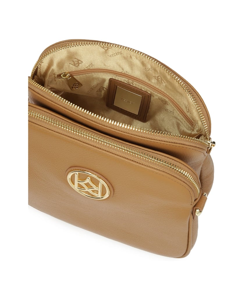 Kazar-Posttasche-aus-Leder-an-einem-langen-Riemen-camel