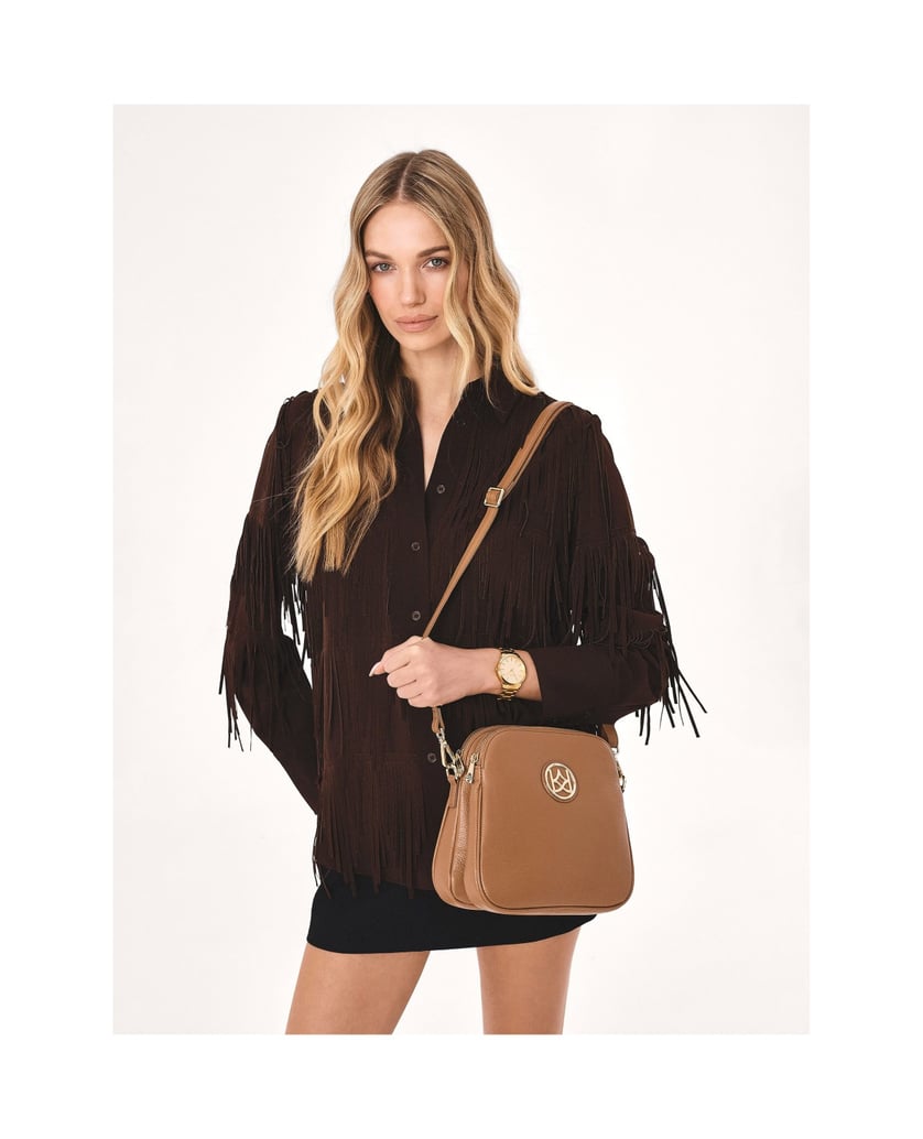Kazar-Posttasche-aus-Leder-an-einem-langen-Riemen-camel