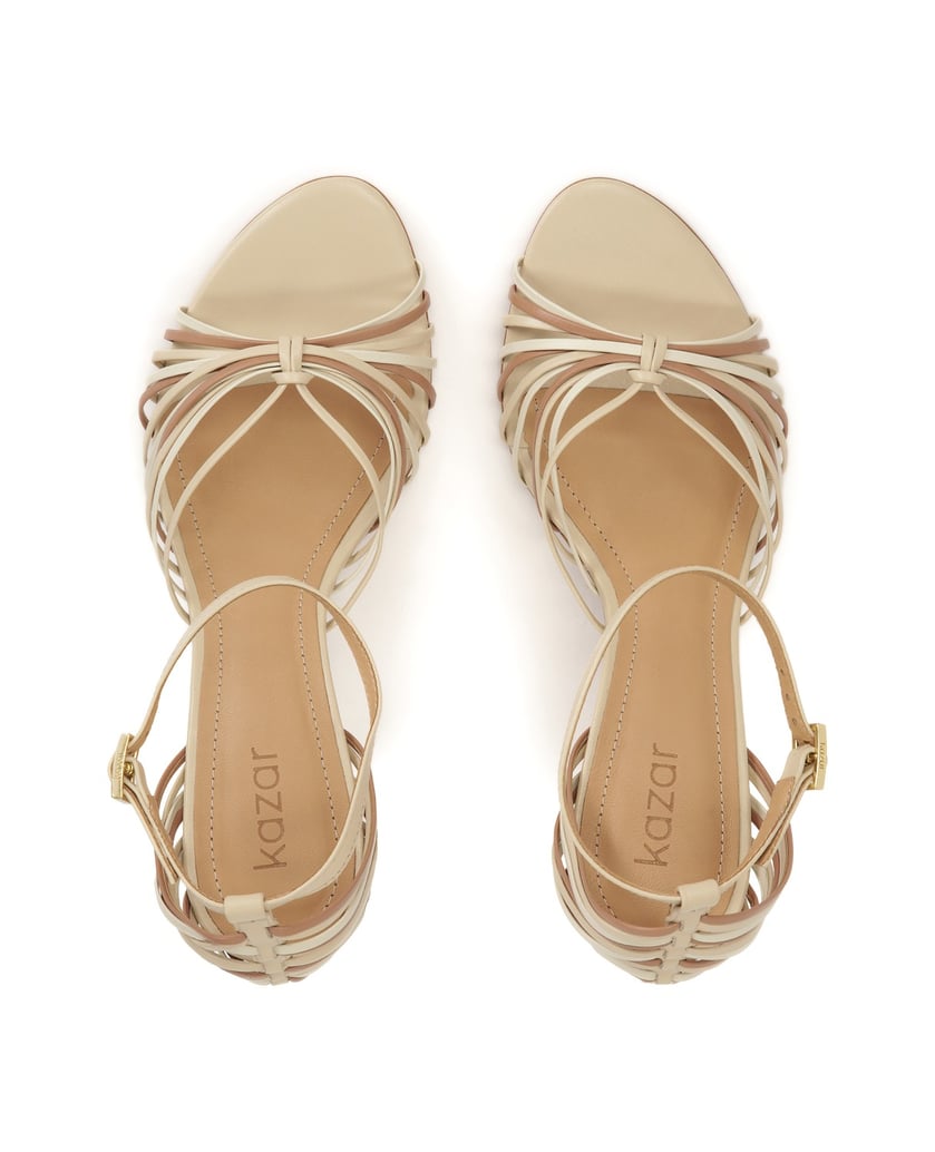 Kazar-Sandalen-mit-beigefarbenem-und-braunem-Absatz-beige