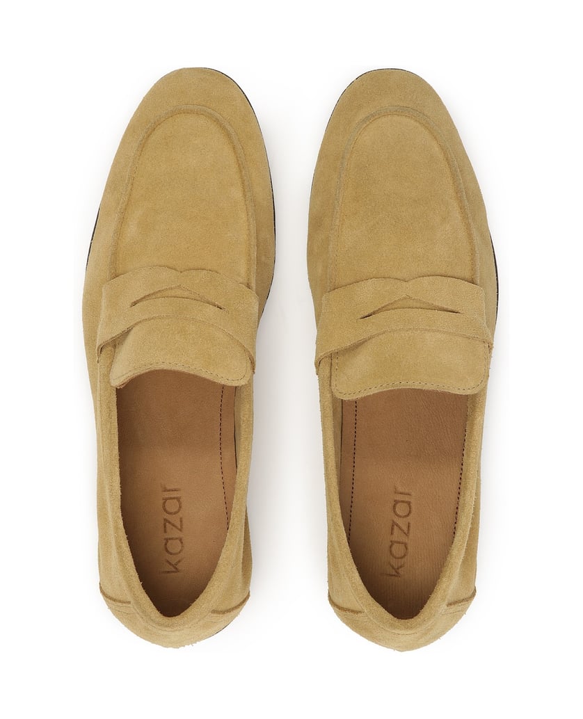 Kazar-Loafers-aus-Wildleder-für-Herren-mit-Schnürchen-beige