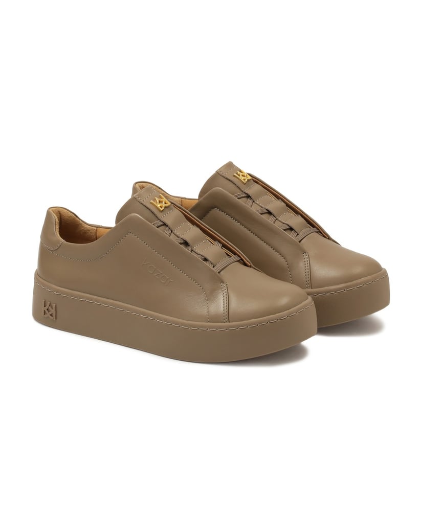 Kazar-Turnschuhe-in-Taupe-Farbe-mit-verzierter-Zunge-taupe