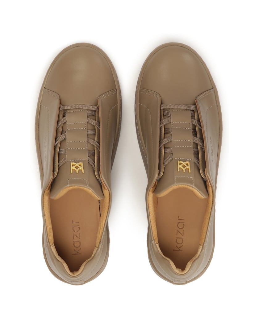 Kazar-Turnschuhe-in-Taupe-Farbe-mit-verzierter-Zunge-taupe
