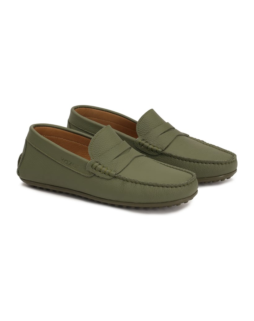 Kazar-Khaki-Mokassins-für-Männer-oliv