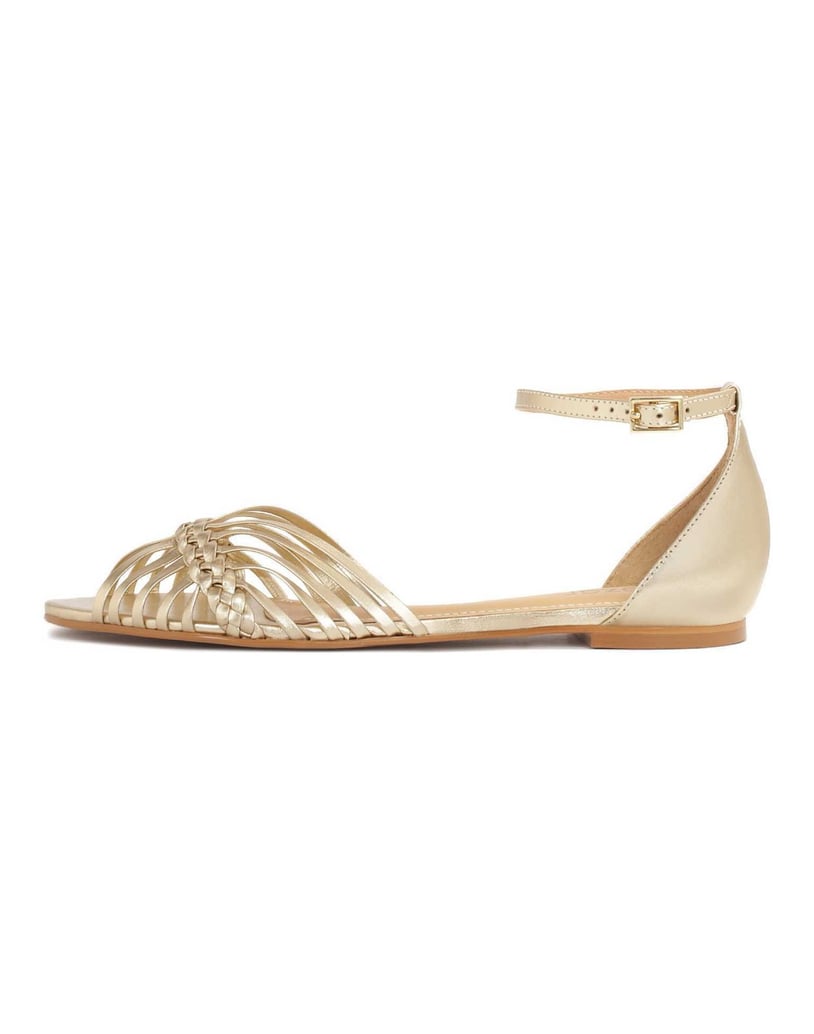 Kazar-Flache-Sandalen-in-Gold-mit-integriertem-Absatz-gold
