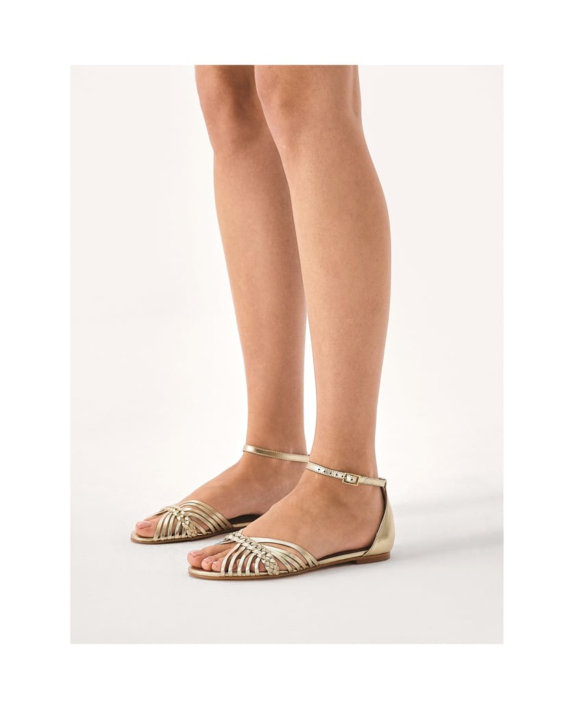 Kazar-Flache-Sandalen-in-Gold-mit-integriertem-Absatz-gold