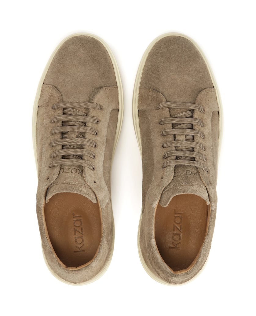 Kazar-Wildleder-Sneakers-in-Taupe-Farbe-taupe