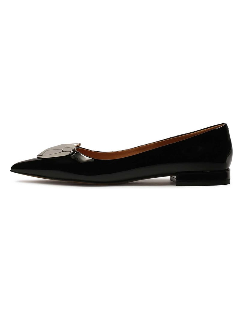 Kazar-Schwarze-Pumps-aus-Lackleder-mit-flacher-Sohle-schwarz
