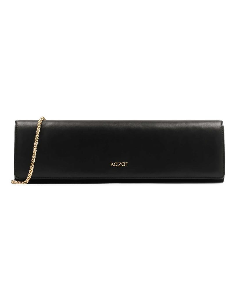 Kazar-Elegante-schwarze-Clutch-Tasche-mit-länglicher-Form-schwarz