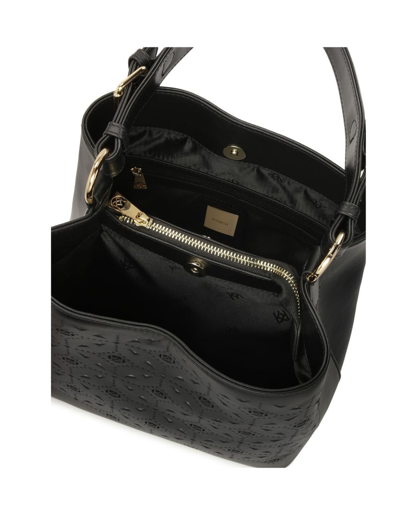 Kazar-Schwarze-Handtasche-mit-durchbrochener-Verzierung-schwarz