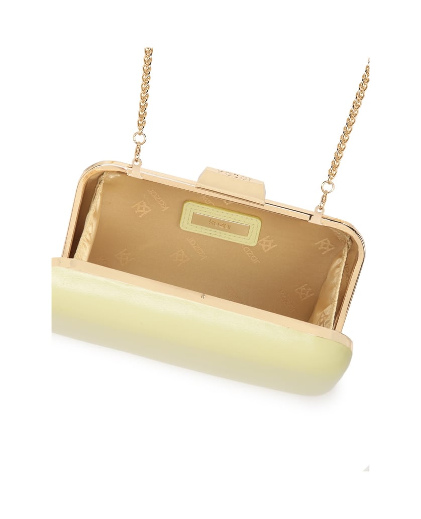 Kazar-Leuchtend-gelbe-Beuteltasche-mit-Kette-gelb