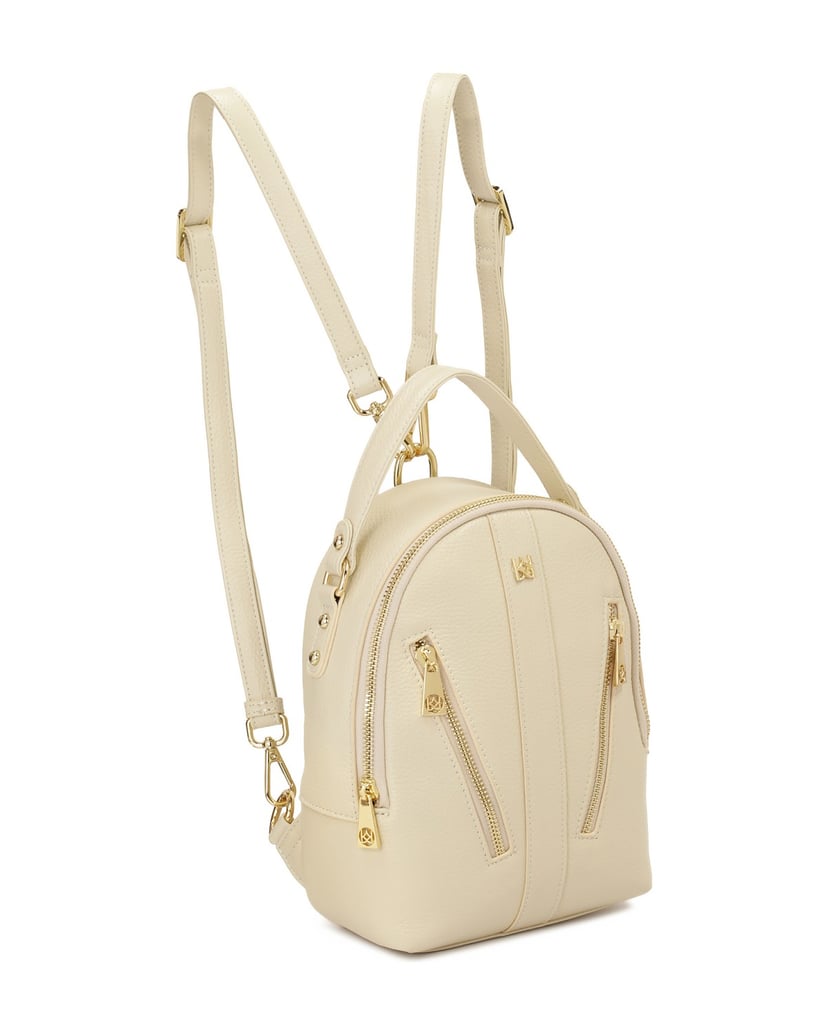 Kazar-Rucksack-aus-Leder-in-cremefarbener-Farbe-weiss