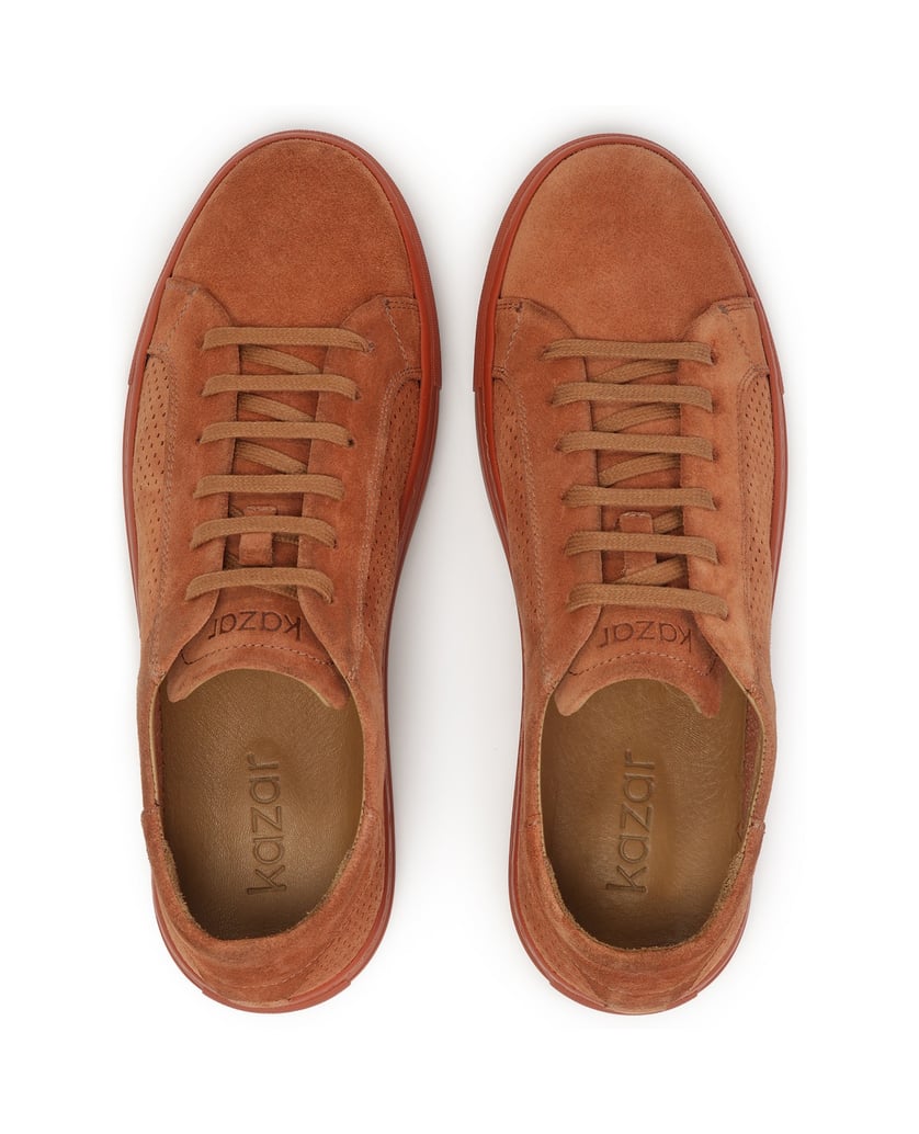 Kazar-Luftige-durchbrochene-Wildleder-Sneakers-orange