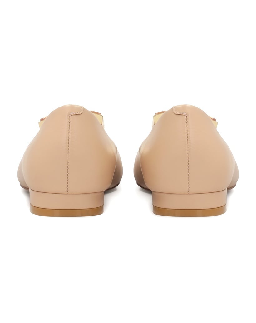 Kazar-Elegante-Lederpumps-auf-flacher-Sohle-pink