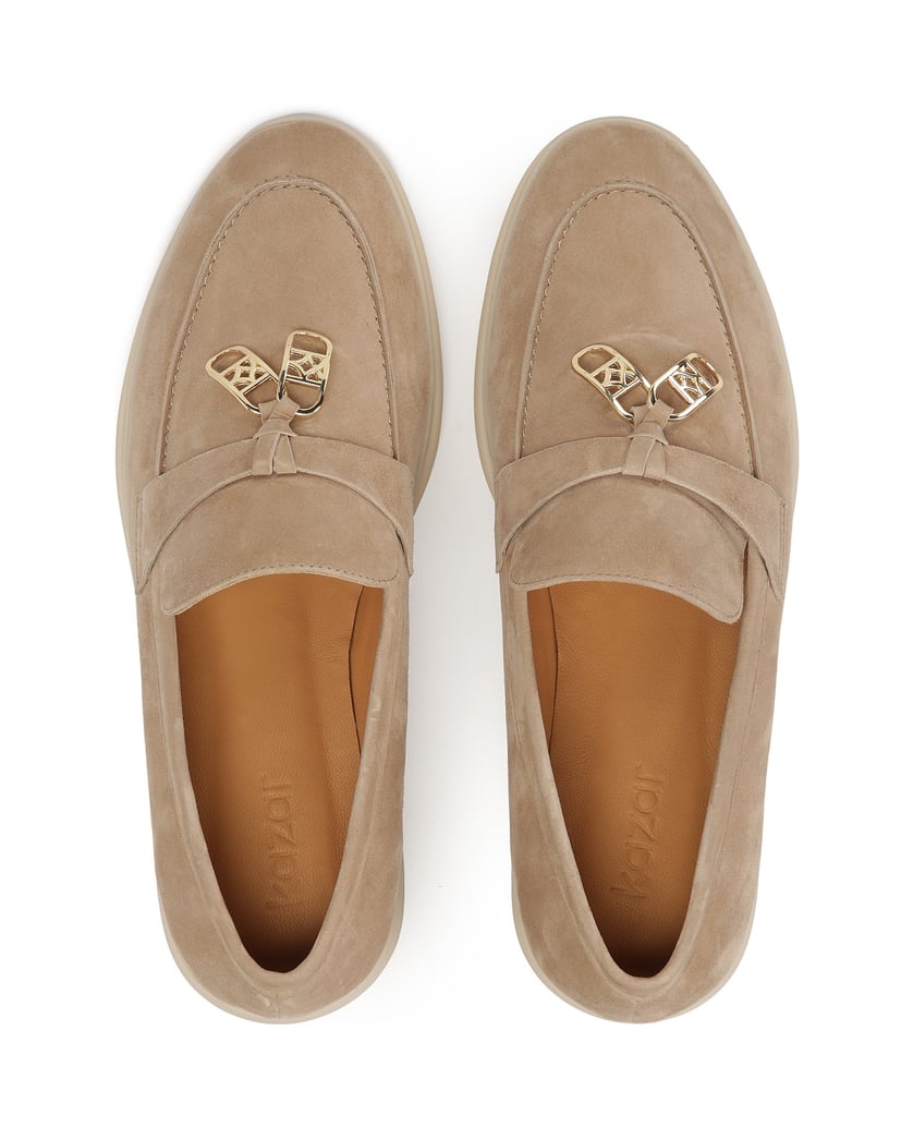 Kazar-Slipper-aus-Wildleder-mit-aufgehängten-Monogrammen-pink