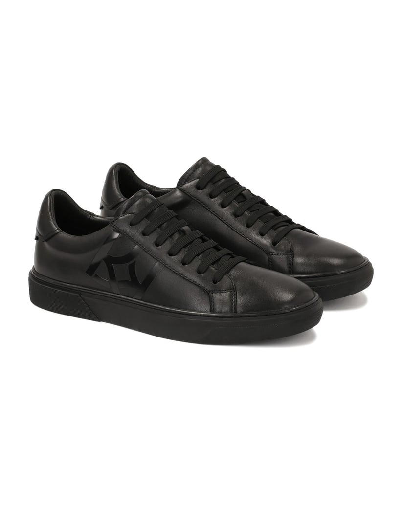 Kazar-Schwarze-Turnschuhe-mit-großem-KAZAR-Monogramm-schwarz