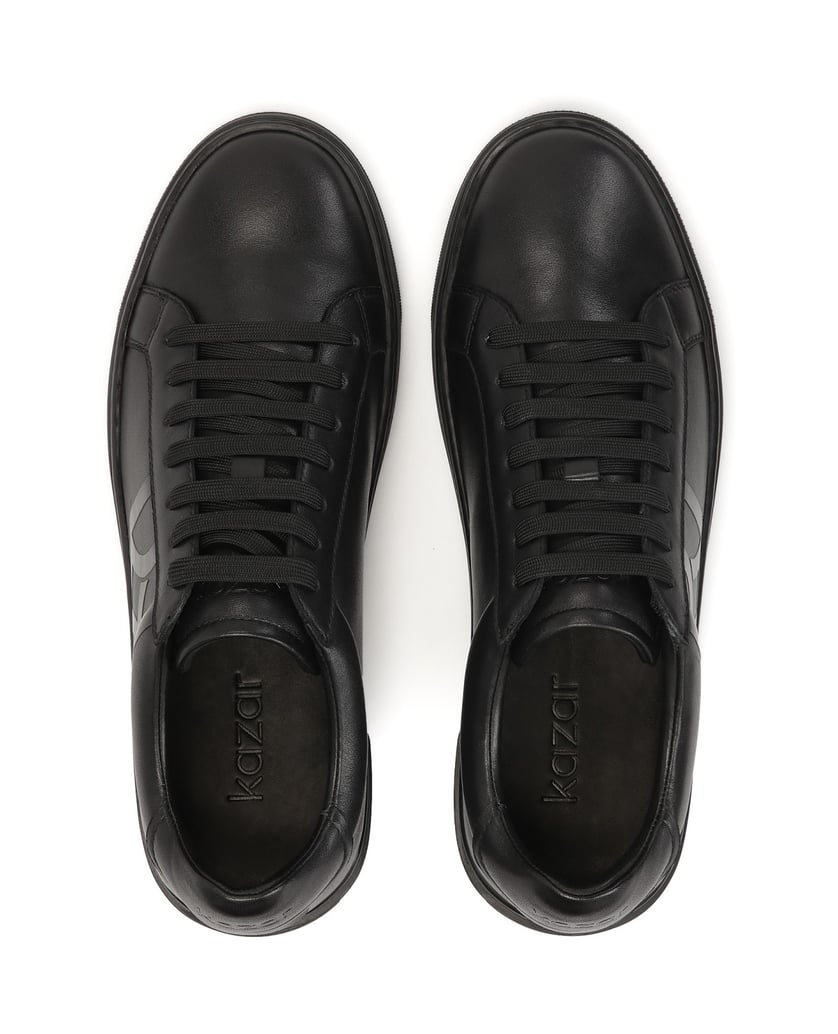 Kazar-Schwarze-Turnschuhe-mit-großem-KAZAR-Monogramm-schwarz