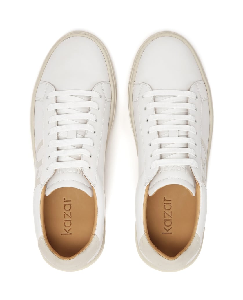 Kazar-Bequeme-Herren-Sneaker-mit-Schnürverschluss-weiss