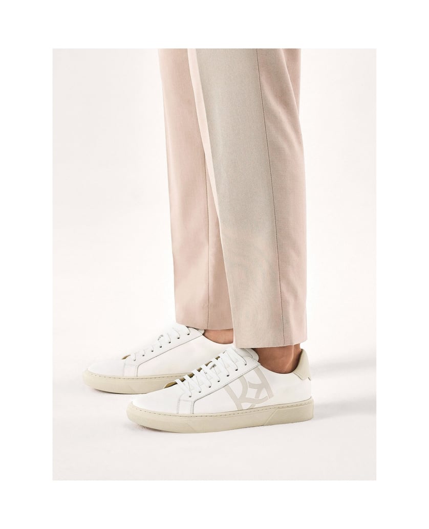 Kazar-Bequeme-Herren-Sneaker-mit-Schnürverschluss-weiss