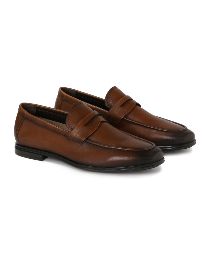 Kazar-Loafers-aus-braunem,-schattiertem-Leder-braun