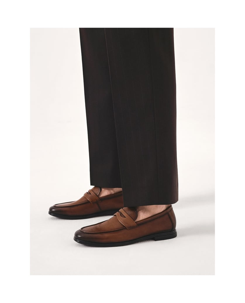 Kazar-Loafers-aus-braunem,-schattiertem-Leder-braun