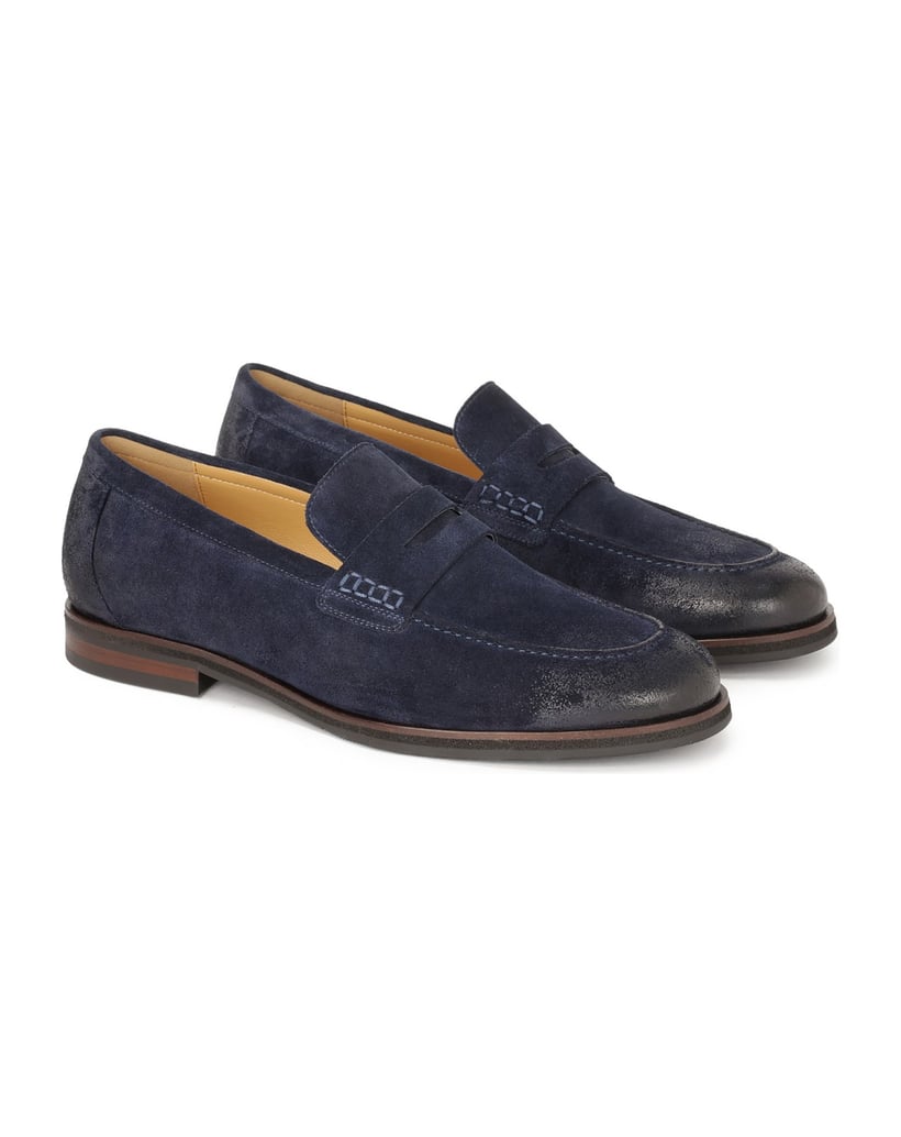 Kazar-Marineblaue-Slipper-aus-geriebenem-Wildleder-dunkelblau