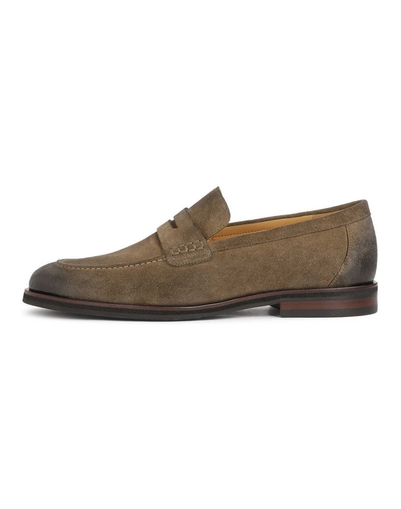 Kazar-Wildleder-Slipper-in-khaki-Farbe-oliv