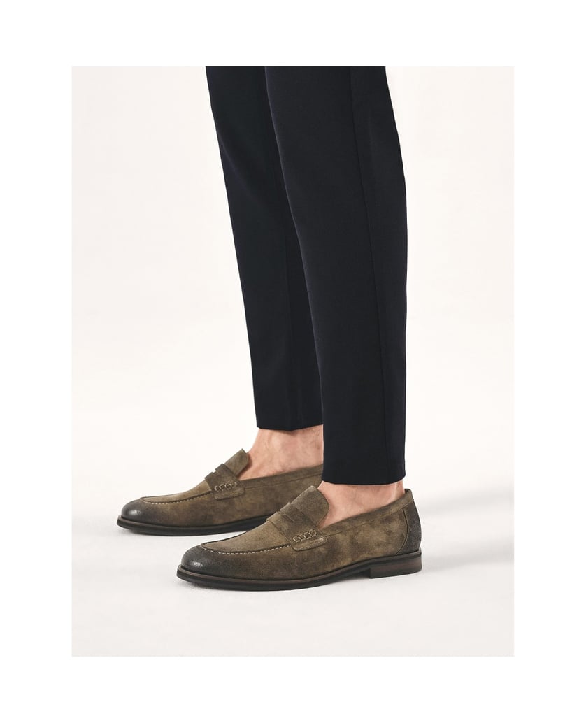 Kazar-Wildleder-Slipper-in-khaki-Farbe-oliv