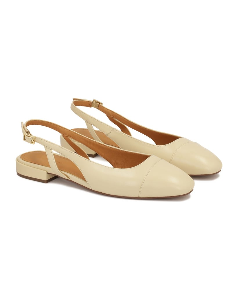 Kazar-Cremefarbene-Pumps-mit-fein-geschnittenem-Schaft-beige