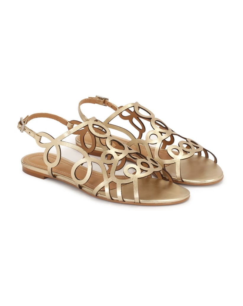 Kazar-Goldene-Sandalen-mit-feinem-Muster-gold