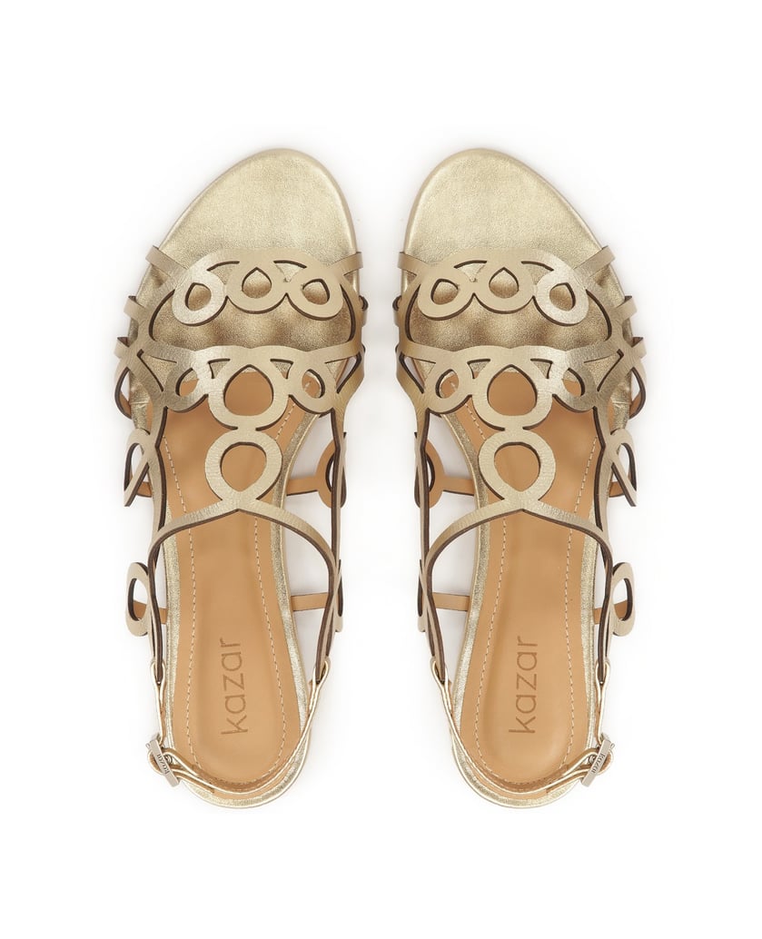 Kazar-Goldene-Sandalen-mit-feinem-Muster-gold