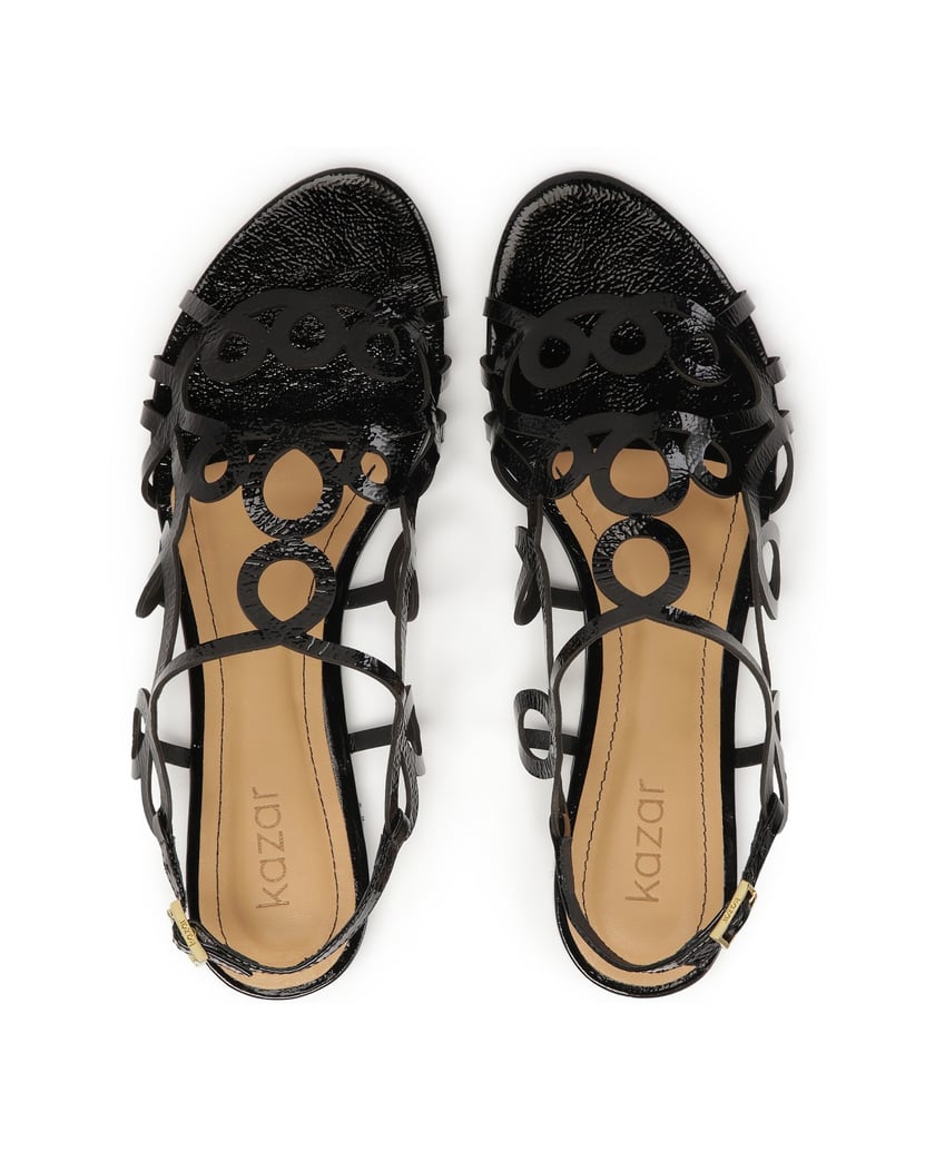 Kazar-Schwarze-Sandalen-mit-flacher-Sohle-schwarz