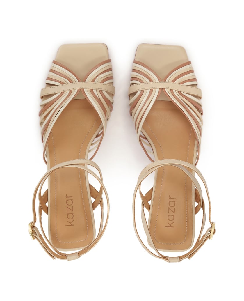 Kazar-Sandalen-mit-eckigen-Nasen-und-Absätzen-beige