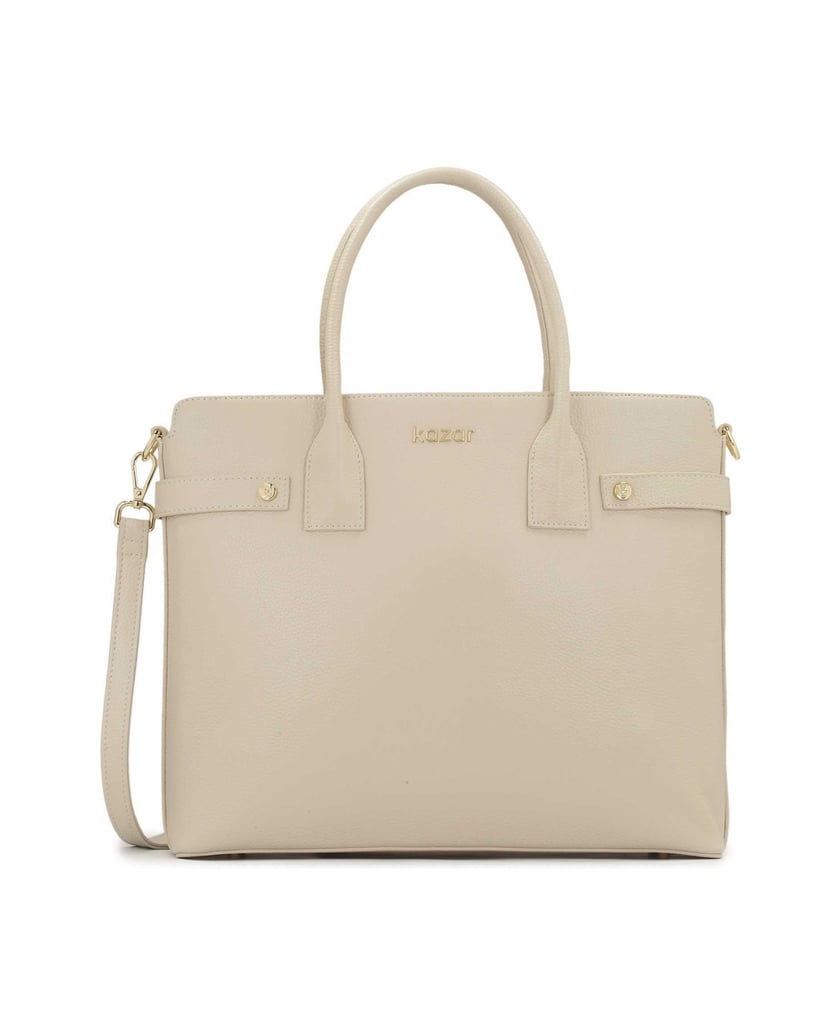 Kazar-Leichte-Leder-Aktentasche-Handtasche-weiss