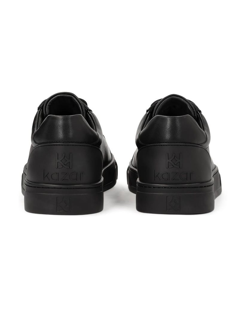 Kazar-Schwarze-Sneaker-aus-Leder-zum-Schnüren-schwarz