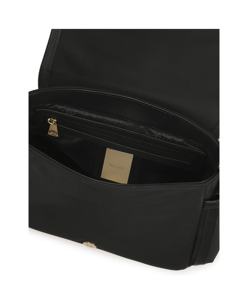 Kazar-Schwarze-Handtasche-mit-Seitentaschen-schwarz