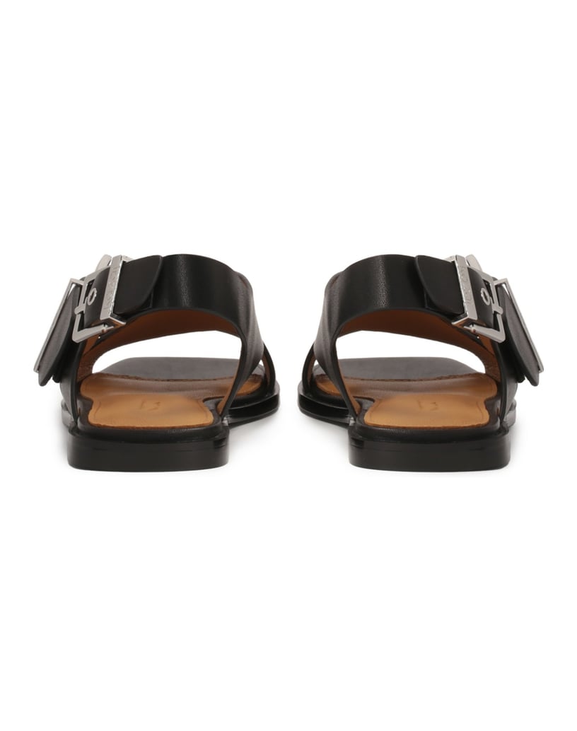 Kazar-Schwarze-Sandalen-mit-flacher-Sohle-und-breiten-Riemen-schwarz