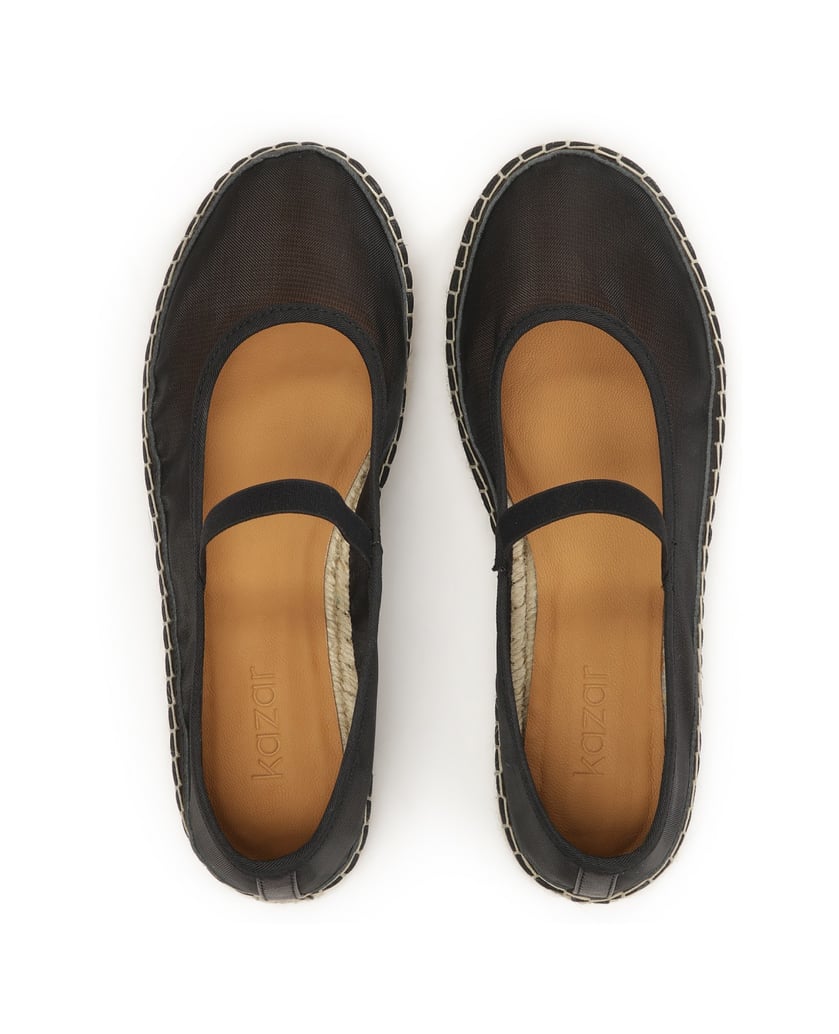 Kazar-Schwarze-Espadrilles-aus-durchsichtigem-Stoff-schwarz