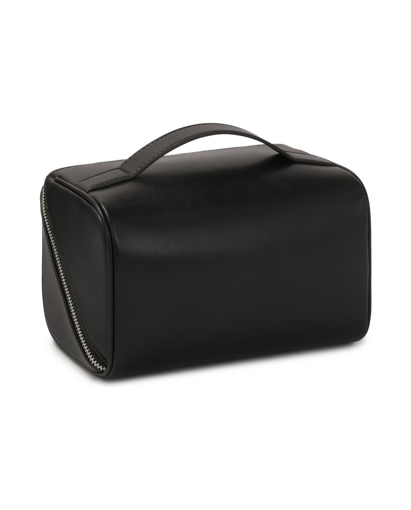 Kazar-Schwarze-Leder-Kosmetiktasche-mit-Reißverschluss-schwarz