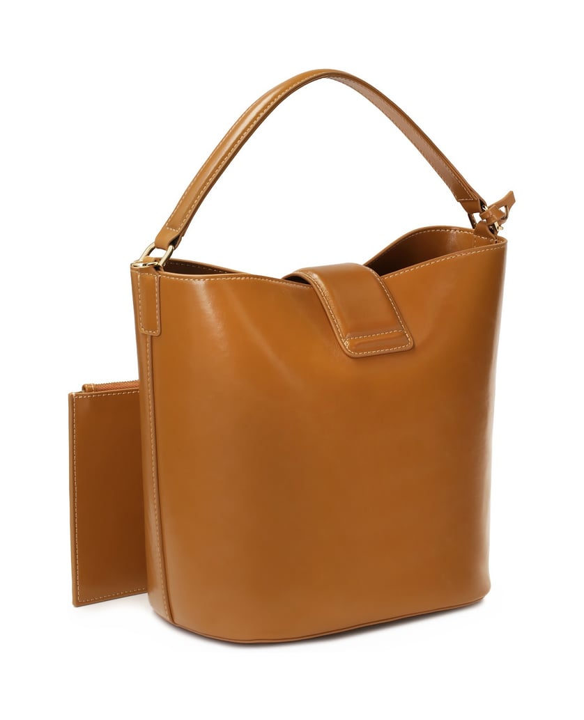 Kazar-Hellbraune-Handtasche-mit-zusätzlicher-Tasche-und-Handgriff-camel