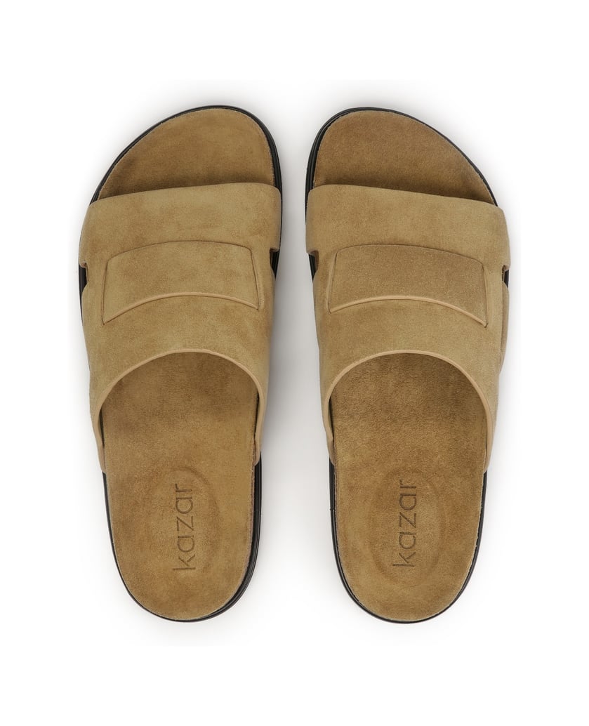 Kazar-Beigefarbene-Wildleder-Slides-beige
