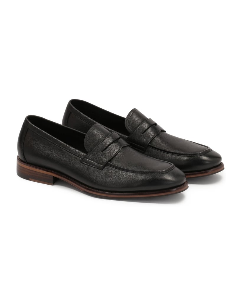 Kazar-Slipper-aus-schwarzem-Erbsenleder-schwarz
